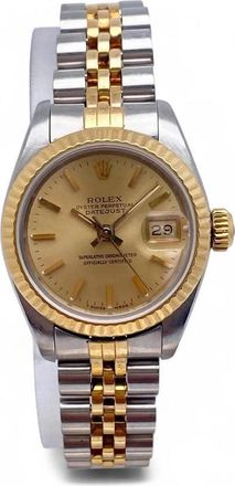 Rolex Pre-owned Rolex Datejust Automatic Chronometer Champagne Dial Ladies Watch 69173 CSJ
