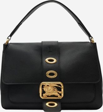 Burberry Womens Leather Shoulder Bag Small Rider Black