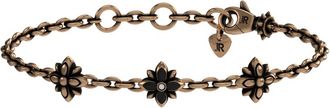John Richmond Metalen armband met decoratieve bloemen - Dames - Armbanden - Bruin - ONE Size - Accessoires