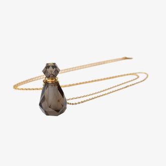 Caroline Najman Womens Elixir Necklace In Smoky Quartz