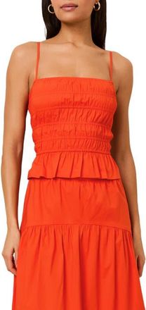 Solid & Striped The Delta Strappy Back Stretch Cotton Top in Habanero at Nordstrom, Size X-Large