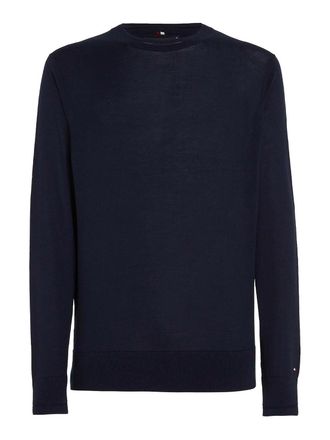 Tommy Hilfiger Navy Blue Crew Neck Sweater