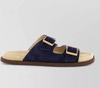 Brunello Cucinelli leather urban slides