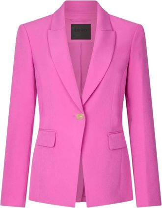 Liu Jo Slim-fit Blazer - Dames - Blazers - Roze - M - Polyester - Jassen
