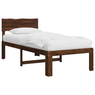 vidaXL Estructura De Cama Individual Con Cabecera Rostock Vidaxl