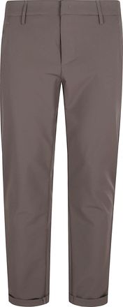 Dondup Tailored Low-Rise Trousers with Darts and Cuffed Hem
