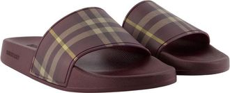Burberry Womens Furley Sandals Burgundy Synthetic