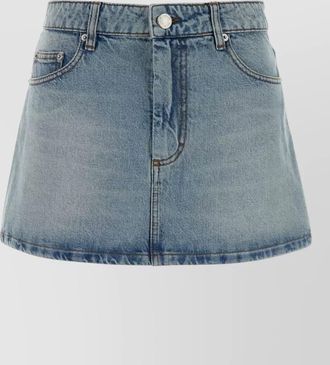 Ami denim high-rise mini skirt