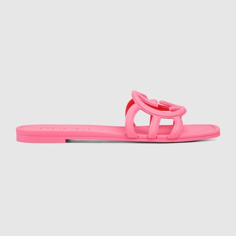 サンダル・ミュール MONCLER 'Mon' Pink Slide with Heel in Rubber Woman Moncler Mon Rubber Slides from $209.00 - on Stylight
