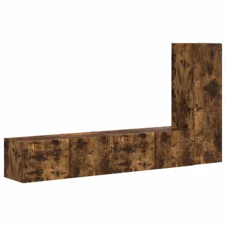 vidaXL Conjunto De Mueble De Tv 3 Pcs Roble Ahumado Vidaxl
