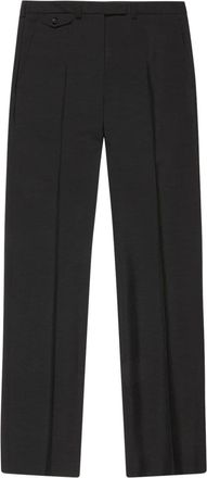 Bally pressed-crease mohair tailored trousers - women - Mohair/Wool - 40 - Black