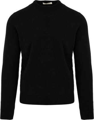 FILIPPO DE LAURENTIIS Lana Cashmere Crewneck - Heren - Ronde hals truien - Zwart - S - Wol - Truien & Vesten