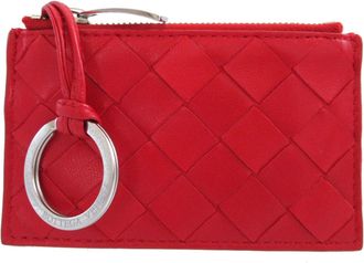 Bottega Veneta Red Color Leather Coin Purse/Coin Case (Pre-Owned)