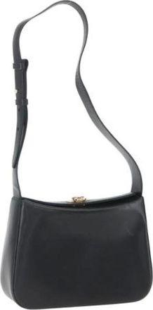 Ferragamo Pre-owned Shoulder Bags, female, Black, Size: ONE SIZE Pre-owned Leather Shoulder Bag