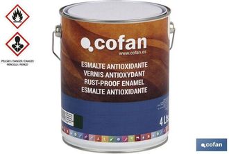 cofan Esmalte Antioxidante Blanco Brillo (4l), Esmalte Antioxidante En Color Blanco Brillo, Negro Brillo, Verde Carruaje Y Gris Plata. De F&aacute;cil Aplicaci&oacute;n S