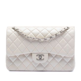 Chanel Tweedehands Jumbo Classic Iridescent Kaviaar Double Flap