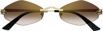Cartier Sunglasses, unisex, Yellow, Size: 55 MM Panth&egrave;re Sunglasses