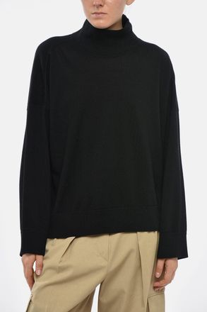 Bottega Veneta Pullover in Lana a Collo Alto con Monogram Ricamato Bottega Veneta
