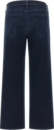 Mother Mid-Rise Straight-Leg Jeans - Dark Indigo
