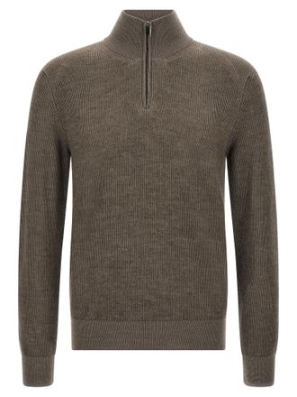 Brioni Brown Cashmere Mens Cardigan