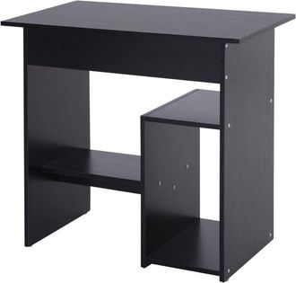 HOMCOM Scrivania pc Moderna con Ripiano per cpu e Spazio per Tastiera Nero - Homcom