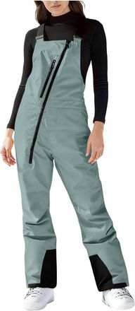 Generic Adult Bibs Insulated Ski Pants Girls Adjustable Strap Snowboard Overalls Lightweight Winter Snowsuit Clothes for Women Rompers Jumpsuit (Grey, L)