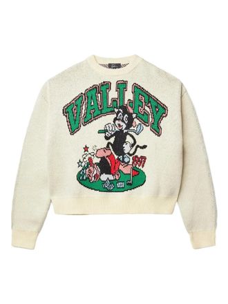 Vale logo-lettering sweater - Beige