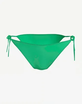 Calvin Klein Womens Green CK Side Tie Bikini Bottom, Size Small