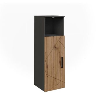 Vicco Mobiletto midi Irma, Antracite/Artisan, 30 x 93 cm con 1 porta, Vicco