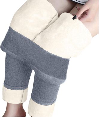 Generic Warm Leggings for Women,Women Ladies Thermal Winter Thick Velvet Stretchy Fleece Lined Leggings Pant Elastic High Waisted Workout Casual Daily Tights 