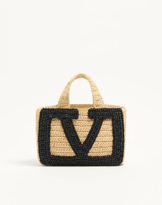 Valentino Garavani Borsa Shopping Piccola Valentino Garavani Viva Superstar In Rafia Donna NATURALE UNI