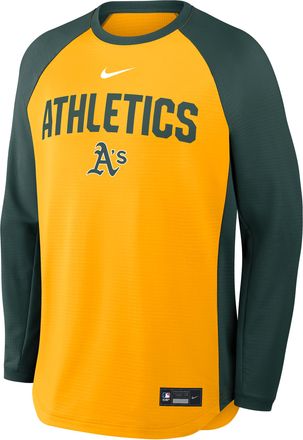 Nike Athletics Authentic Collection Nike Mens Dri-FIT Pullover Crew in Yellow | 04H2028NFZ-7PG