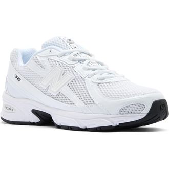 New Balance Gender Inclusive 740 Sneaker in White/black at Nordstrom, Size 4.5