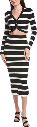 Moon River 2Pc Cardigan & Midi Skirt