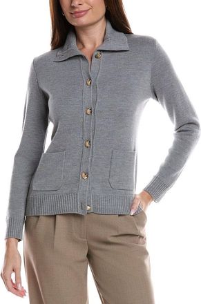 Bruno Magli Merino Wool Epaulet Sweater Jacket