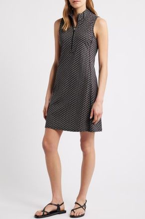 Tommy Bahama Abby Puerto Palms Sleeveless Dress in Black at Nordstrom, Size Large