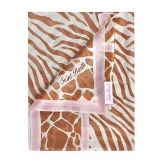 MC2 Saint Barth Silky Scarves, female, Multicolor, Size: ONE SIZE Safari Skin Bandana