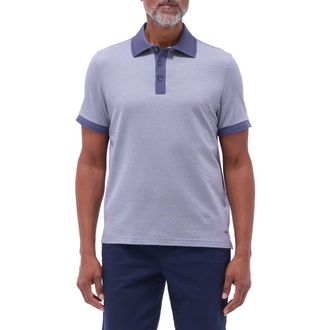 Bugatchi Tipped Cotton Piqu&eacute; Polo in Graphite at Nordstrom Rack, Size Xx-Large