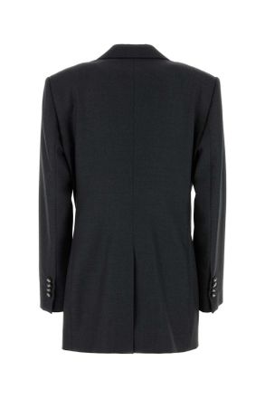 Dolce & Gabbana Womens Wool Blazer Gray Blazers