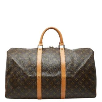 Louis Vuitton Pre-owned Weekend Bags, unisex, Brown, Size: ONE SIZE Pre-owned Plastic Weekend Bag