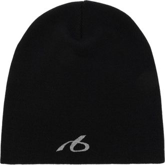 Balenciaga Wollen muts met geborduurd logo - Heren - Accessoires - Zwart - Maat: M Wol