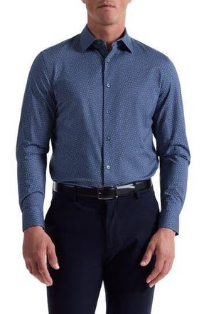 Bugatchi James OoohCotton Floral Button-Up Shirt in Night Blue at Nordstrom Rack, Size Xx-Large