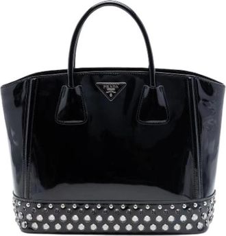 Prada Pre-owned Studded Tote - Dames - Vintage Handtas - Zwart - ONE Size - Leer - Vintage