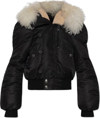 Alexander McQueen Jas type bomber - Dames - Bomber jackets - Zwart - XS - Leer - Jassen