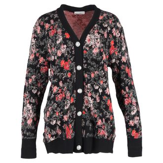 Paco Rabanne Paco Rabanne Cardigan met bloemenprint in veelkleurige wol