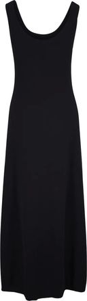 Brunello Cucinelli sleeveless scoop-neck midi dress - women - Cashmere - M - Black