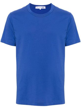 Comme Des Gar&ccedil;ons logo print T-shirt - men - Cotton - M - Blue