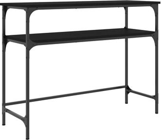 vidaXL Mesa consola madera de ingeniería negra 100x35,5x75 cm Vidaxl