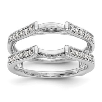 Diamond2Deal 14k White Gold Lab Grown Diamond Wedding Band Ring 0.33Ct Clarity- VS Color- G-H