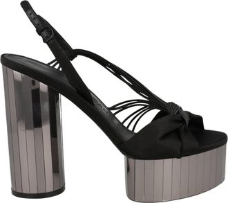 Ferragamo Sabrina Mirrored Platform Heels